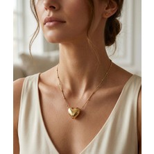 JKmons Gold Kalp Uçlu Minimal Kolye