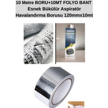 Kl Home Set 10MT BORU ve 10MT Alü Folyo Ban  - Mutfak Davlumbaz Aspiratör  Esnek Boru Çap=120