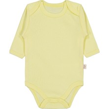 Civil Baby Düz Renkli Uzun Kol 3-9 Ay Çıtçıtlı Badi - Sarı 9-12 Ay