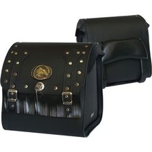 Motoanl Motosiklet Arka Çanta Choper Model Sissybarlı Cruiser Çanta Siyah Motorcu Çantası