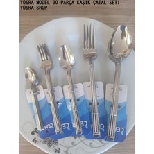 30 Parça Paslanmaz Çelik Kaşık Seti, Günlük Kullanıma Uygun