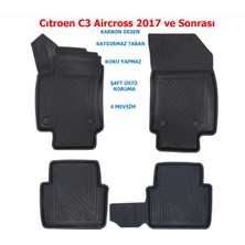 Carlone Citroen C3 Aircross 2017 ve Sonrası 4d Premium Havuzlu Paspas