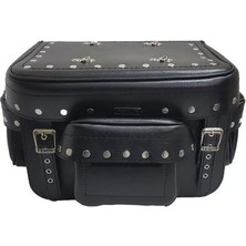 Ebakbak Motosiklet Arka Çanta Choper Model Cruiser Çanta Black Motorcu Çantası