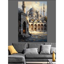 Karizma Tablo Sultanahmet Camii Istanbul Manzarası Dekoratif Kanvas - Mdf Ahşap Tablo