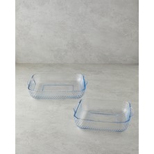 Şeffaf Kare Fırın Kabı Takımı 27X30 ve 21X23 Cm, Bake&serve, Paslanmaz