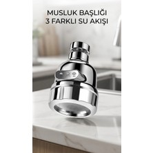 TE Dükkan Döner Krom 3 Fonksiyonlu Su Tasarruflu Mutfak Lavabo Aparatı