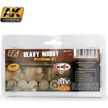 Ak Interactive Ak 077 4X35 Ml. Yoğun Çamur Efekti, Enamel Model Boyası Seti