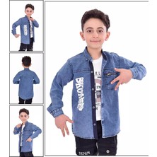 Cubbux Erkek Çocuk Yıkamalı  Kot Gömlek