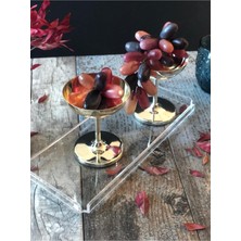 Şeffaf Baton Tipi Pleksi Tepsi 30X14CM, Çay ve Kahve Servisi Için Ideal