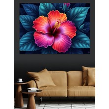 Karizma Tablo Yakın Çekim Canlı Pembe Çiçek Dekoratif Kanvas - Mdf Ahşap Tablo