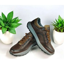 Daniel Ruffo B-1640 Kahve Hakiki Deri Kaymaz Rahat Erkek Casual Ayakkabı