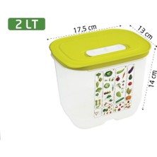Pratik 2l Yeşillik Saklama Kabı, Taze ve Ferah Saklama Için Ideal
