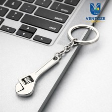 Ventoze Fonksiyonel Ingiliz Anahtarı Şeklinde Metal Anahtarlık | Hareketli Kurbağacık Model Küçük Boy