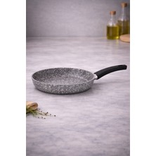 Rivorn Schafer Dark Storm Gri 26 cm Döküm Granit Tava – Yanmaz Yapışmaz Büyük Boy Kızartma Tavası
