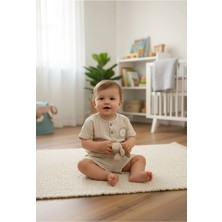 Kidaxi Çizgili Dokuma Gömlek Şort Takım 3-6/6-9/9-12/18-24AY