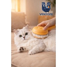 Ventoze Otomatik Temizlenen Kedi Köpek Tarağı | Tüy Toplayıcı Fırça Masaj Etkili Evcil Hayvan Tarağı