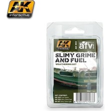 Ak Interactive Ak 063 3X35 Ml. Yosun ve Yakıt Efekti, Enamel Model Boyası Seti