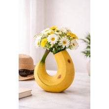 Sese Art Design Dekoratif Muz Vazo Modern Tasarım Çiçeklik Salon Ofis Masa Üstü Dekor