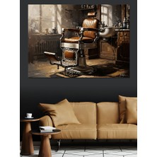 Karizma Tablo Antika Klasik Berber Koltuğu Tablosu Dekoratif Kanvas - Mdf Ahşap Tablo