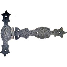 Antika Tarz Dekoratif Pirinç Kuyruklu Zambak Menteşe  175X248 Mm, Oksit