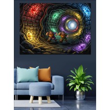 Karizma Tablo Mistik Tünel ve Işığa Yolculuk Dekoratif Kanvas - Mdf Ahşap Tablo