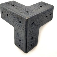 Antika Tarz Dekoratif Pirinç Köşe Gönye  68X68 Mm, Oksit