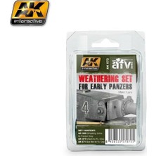 Ak Interactive Ak 072 3X35 Ml. Erken Dönem Panzer Efekti, Enamel Model Boyası Seti