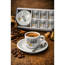 Rivorn Porselen 6'lı Sunday Kahve Fincanı Takımı – Şık Türk Kahvesi Fincan Seti