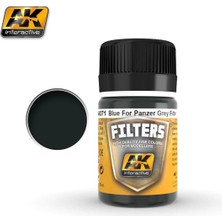 Ak Interactive Ak 071 35 Ml. Panzer Grey Mavisi, Filters Serisi Enamel Model Boyası