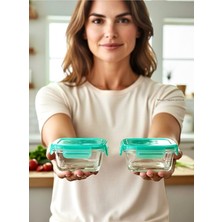 Silikon Vakumlu Kahvaltılık Saklama Kabı Seti, 2 Adet, 355CC