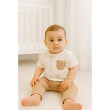 Kidaxi Palmiye Baskılı Tişört Pantolon Takım 6-9/9-12/18-24/24-36AY