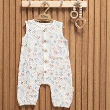 Tiffany Sweet Kolsuz Müslin Tulum - Ekru - 6 - 9 Ay Ekru