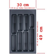 Pratik Çekmece Içi Kaşıklık, 30X49 Cm, Kumlu Yüzeyli Organizatör