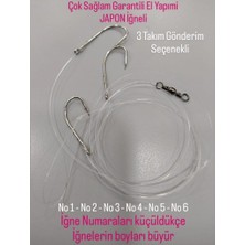 Hobimexpress Olta Ucu ( Double Barb ) Japon Iğneli Hazır Takım 3 Adet ( Çupra - Levrek - Mırmır - Mercan Vs )