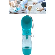 Plentiful Taşınabilir Mama Hazneli Evcil Hayvan Suluğu Seyahat Kabı Kilitlenebilen Su Sızdırmaz 380ML