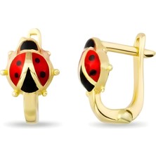 Zeya Kuyumculuk 14 Ayar Altın Uğur Böceği Çocuk Küpe