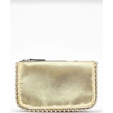 Glemix Dally Gold Renk Boncuklu Zincir Askılı Kadın Cüzdan Çanta