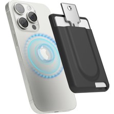 Elago iPhone Manyetik Kart Tutucu - Magsafe Uyumlu Anahtar Saklamalı Cüzdan - Siyah