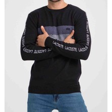 Lacoste Bisiklet Yaka Lacivert Regular Fit Kazak