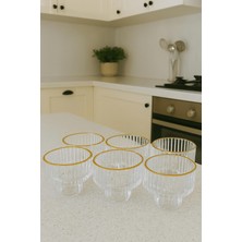 6'lı Yaldızlı Cam Origami Mini Sunumluk ve Lokumluk Seti