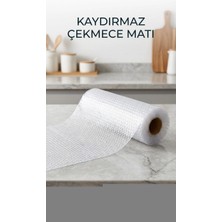 Mercansa Şeffaf Kaydırmaz Dolap Içi Raf Örtüsü 45X300 cm Koruyucu Pvc