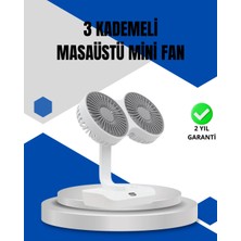 Paxteks Ayarlanabilir Hızlı Çift Başlıklı Masaüstü Fan – Gece Lambalı Serinletici