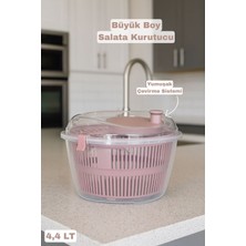 Büyük Boy Salata Kurutucu, Pratik Meyve ve Sebze Yıkama Kabı, 4,4 L