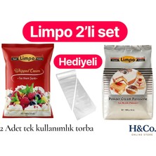 Limpo 2'li Set Toz Krema ve Toz Krem Şanti (Hediyeli) - Pastacı Kreması - Şanti