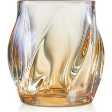 Iki Adet Amber Renkli Isveç Tarzı Viski ve Kokteyl Bardağı Seti