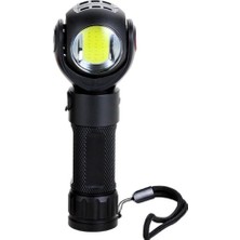 Dukkanıum S-Link SL-F860 3W COB+3W LED Pilli Dönebilen Çift Başlıklı Manyatik Tutuculu El Feneri