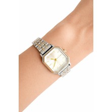 Çift Renkli Klasik Lüks Kadın Kol Saati