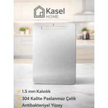 Paslanmaz Çelik Kesme Tahtası - 304 Kalite - 25X35 cm (1 Adet)