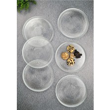 6'lı Cam Servis Tabakları, 21 cm Vargas Serisi, Kahvaltı ve Sunum Için