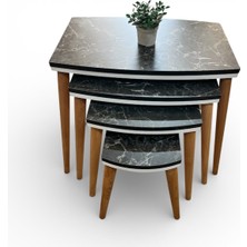 Dekor Lüx  4lü Sehpa Ceviz